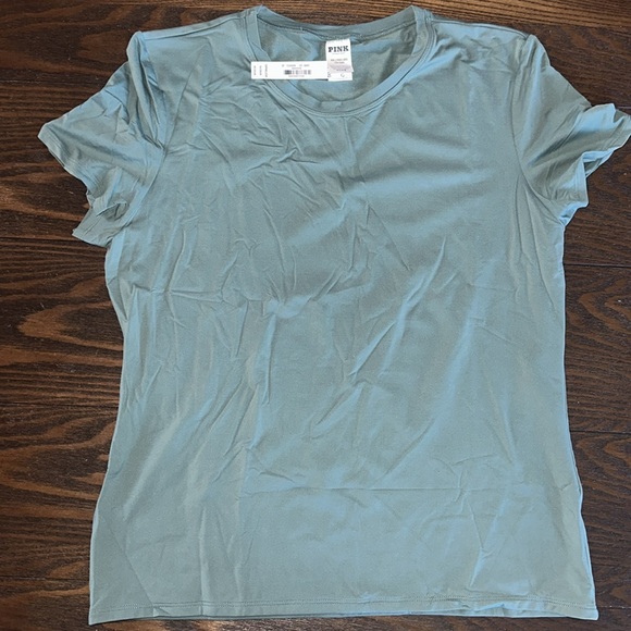 PINK VS  SUPER SOFT SHORT SLEEVE TEES IN BROWN & GREEN. NEW WITH TAGS. - Picture 6 of 12